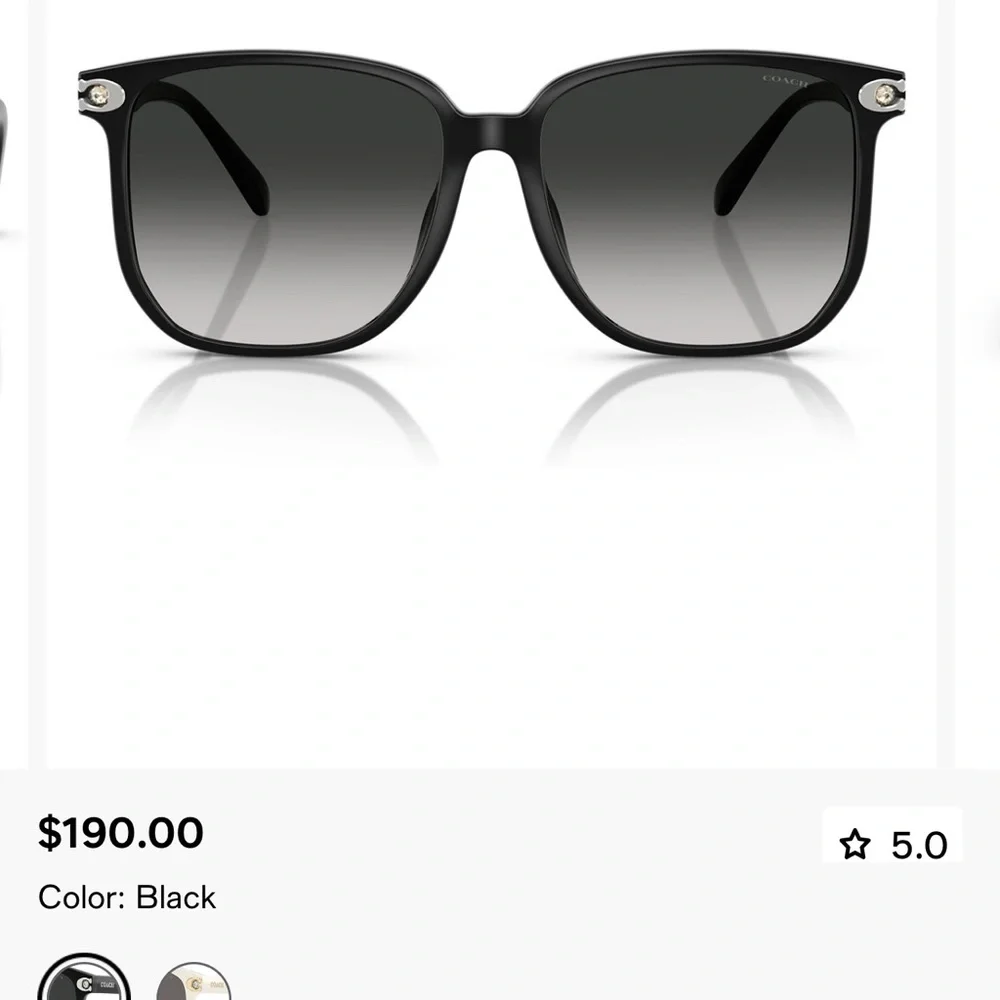 Coach Embedded C Rounded Square Sunglasses with Sleek Design and ombré effect